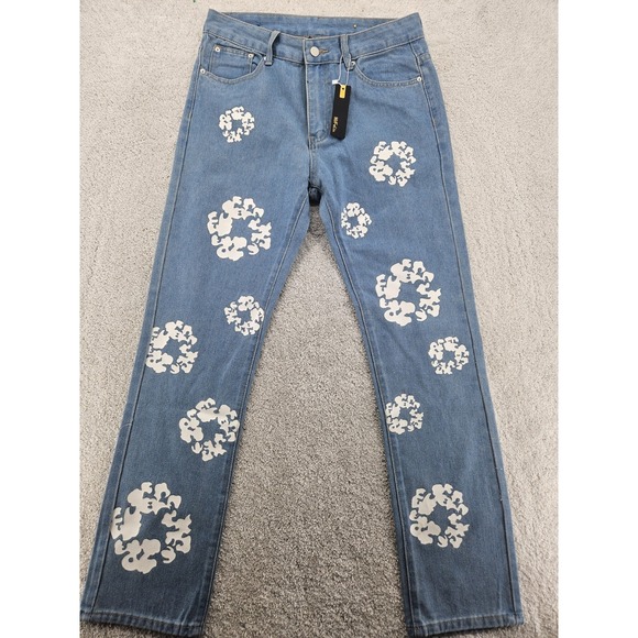 NVFELix Denim - NVFelix Floral Pattern Straight Leg Pants Women's Small 31x30 NWT